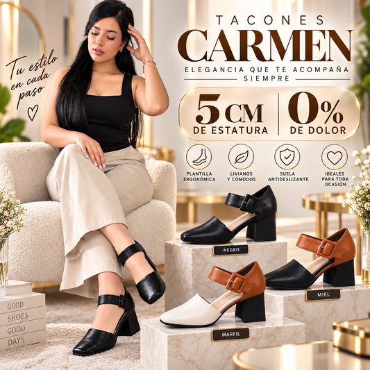 👡TACON CARMEN🍒 zapatilla 5cm altura📐diseño exclusivo💅