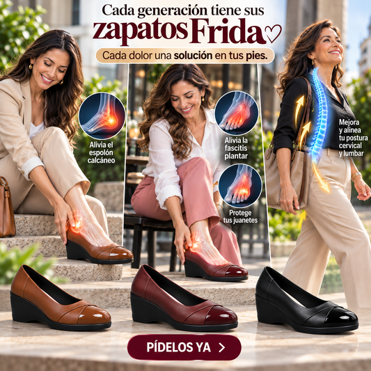🔥 ZAPATO FRIDA CONFORT🌺 suela cuña-liviano-semiortopedico 4CM alto📐🦶