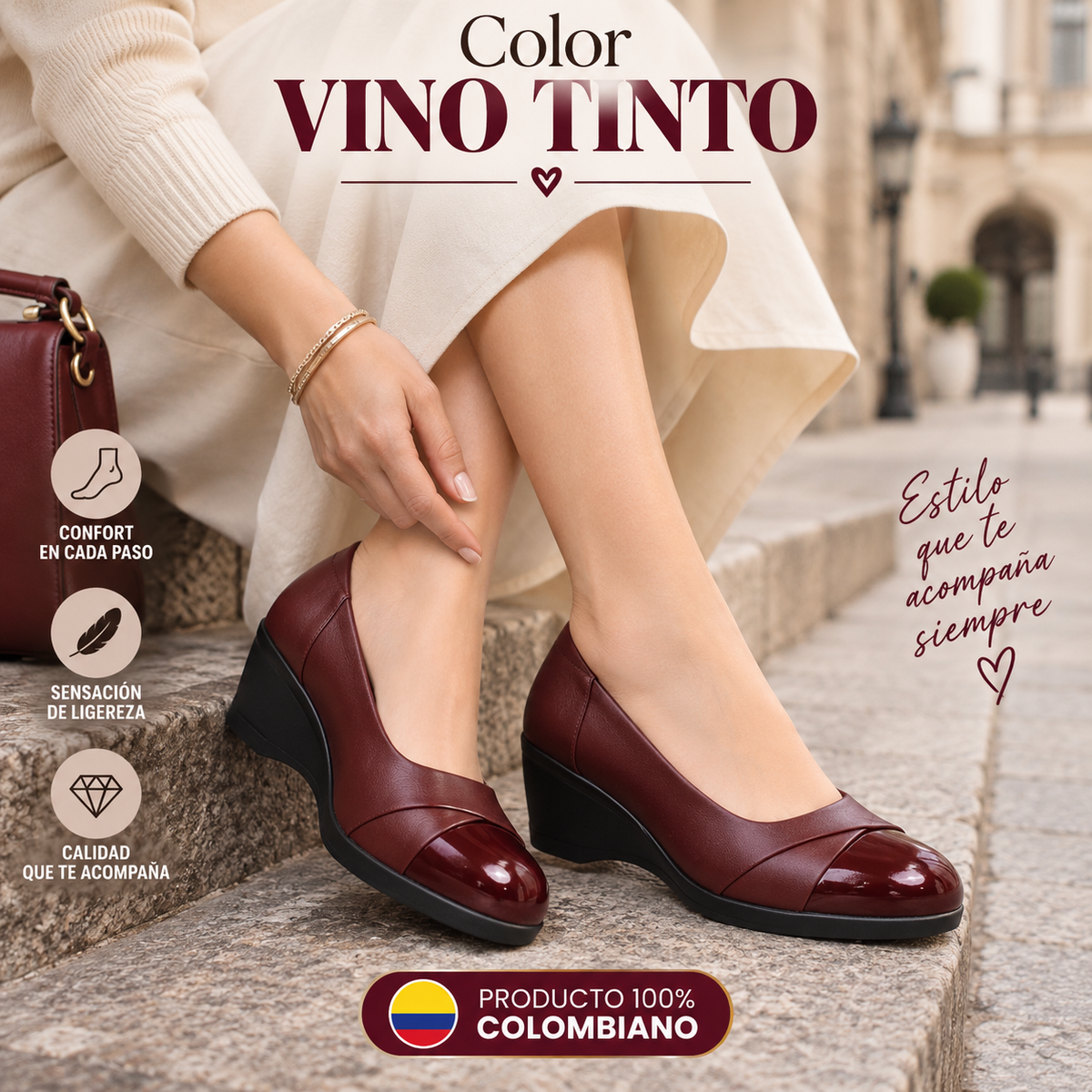 🔥 ZAPATO FRIDA CONFORT🌺 suela cuña-liviano-semiortopedico 4CM alto📐🦶