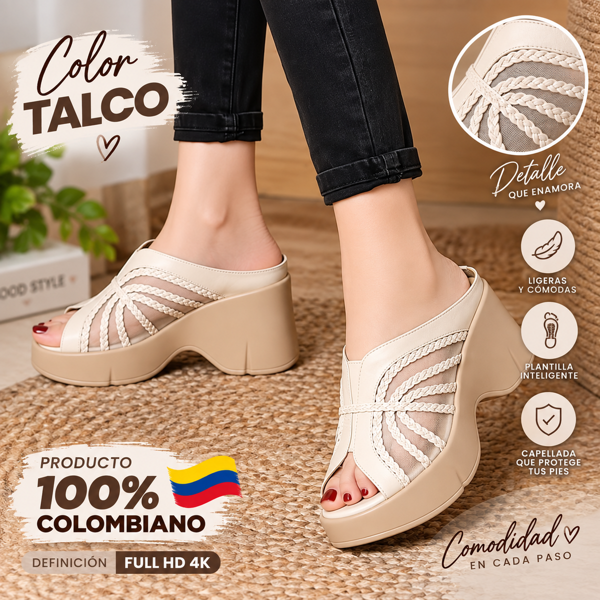 🔥PLATAFORMA ZARA🌸plataforma liviana suave no cansan!🧘‍♀️