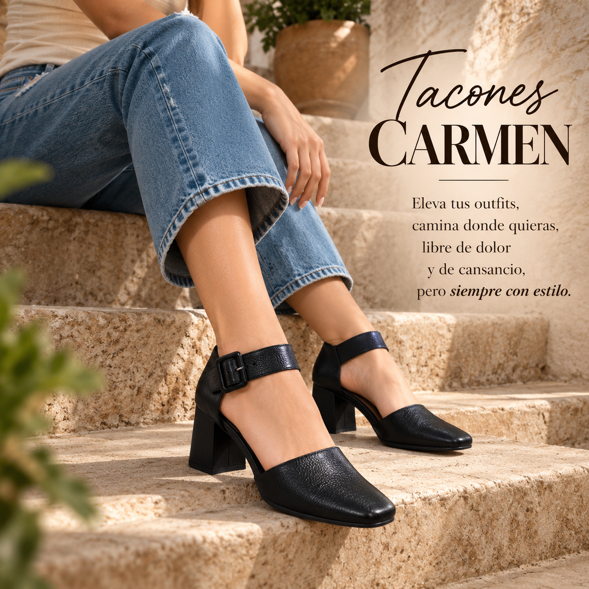👡TACON CARMEN🍒 zapatilla 5cm altura📐diseño exclusivo💅